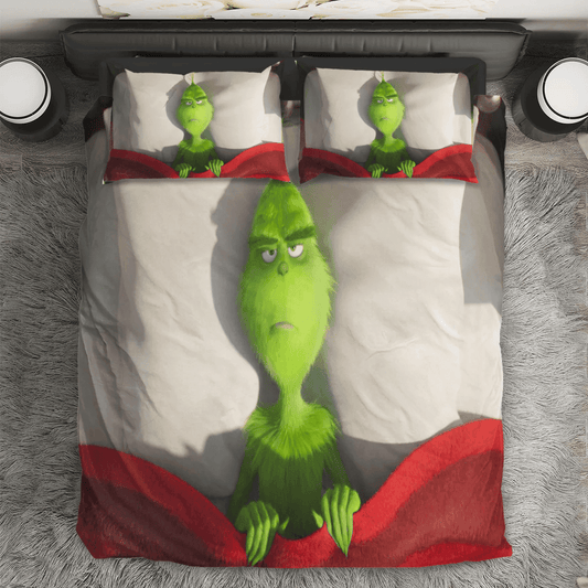 The Grinch Christmas Grinch Sleeping 1 3PCS Bedding Set Duvet Cover And Pillow Cases Gift For Fan