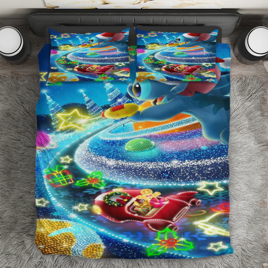 Disney Lilo And Stich Christmas Stich 3 3PCS Bedding Set Duvet Cover And Pillow Cases Gift For Fan