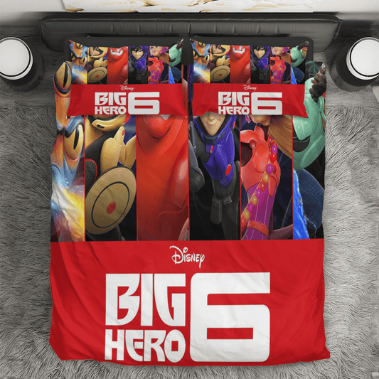 Big Hero 6 Poster 8 3PCS 3PCS Bedding Set Duvet Cover And Pillow Cases Gift For Fan
