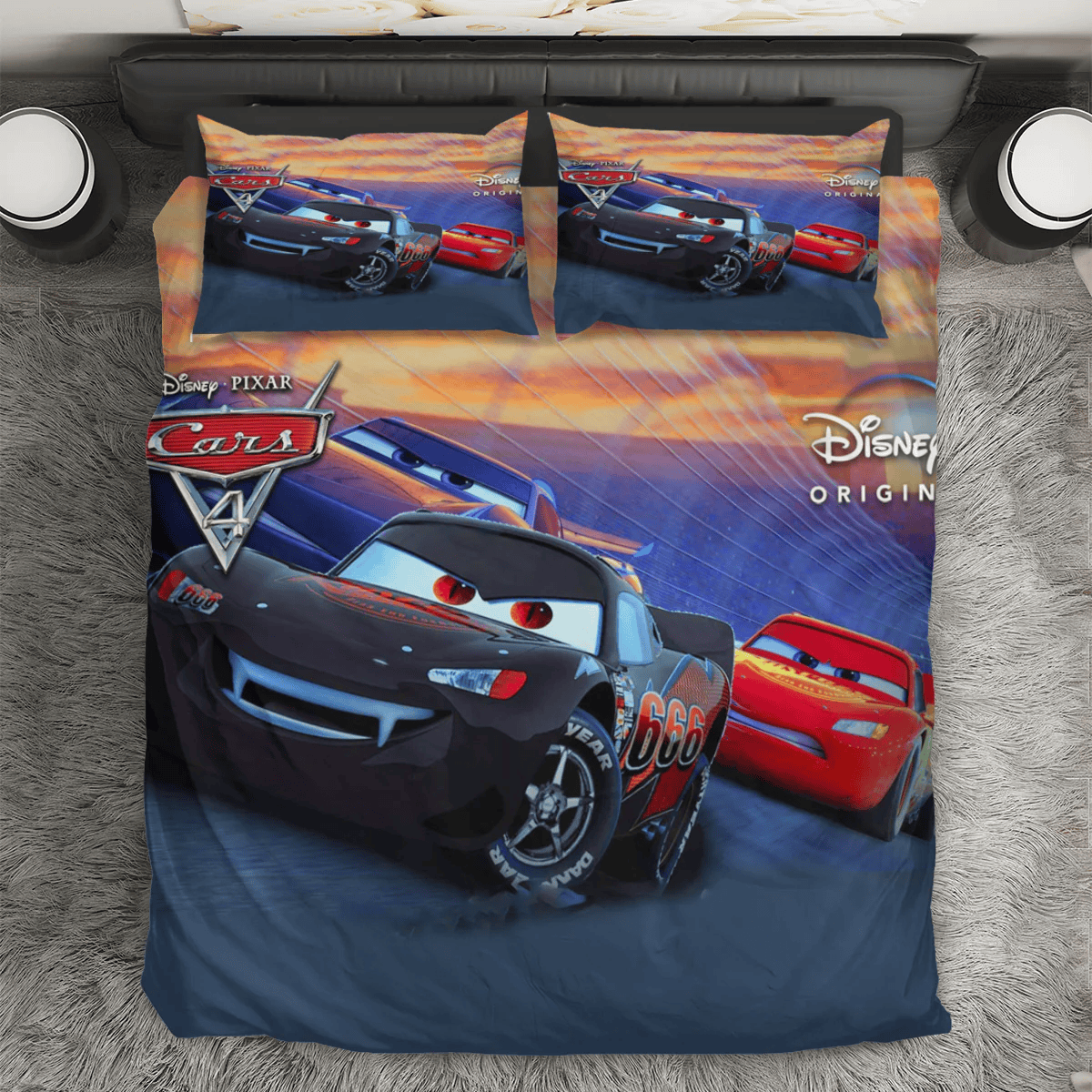 Cars Poster 7 3PCS 3PCS Bedding Set Duvet Cover And Pillow Cases Gift For Fan