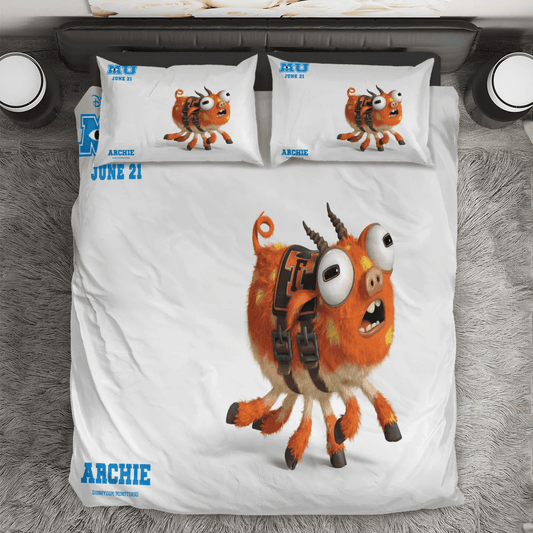 Characters Archie Monsters Inc Monsters University Movie Disney Pixar 3PCS 3PCS Bedding Set Duvet Cover And Pillow Cases Gift For Fan