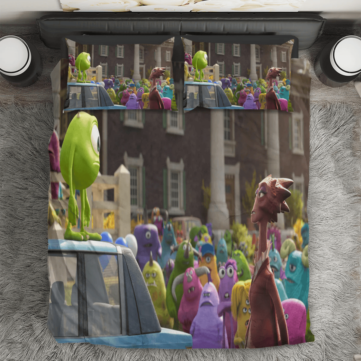 Characters v24 Monsters Inc Monsters University Movie Disney Pixar 3PCS 3PCS Bedding Set Duvet Cover And Pillow Cases Gift For Fan