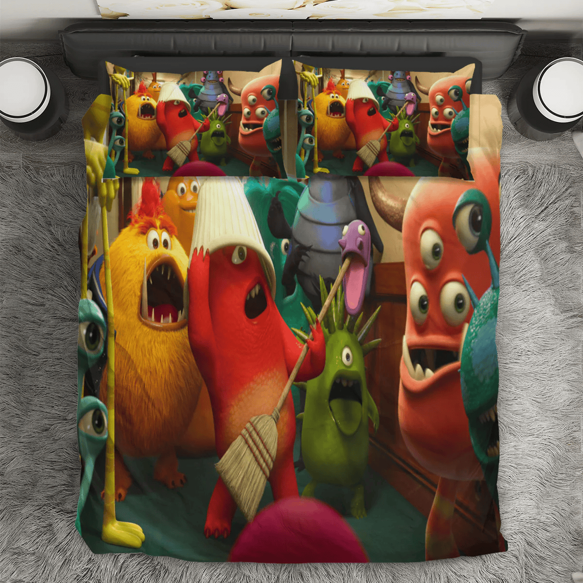 Characters v29 Monsters Inc Monsters University Movie Disney Pixar 3PCS 3PCS Bedding Set Duvet Cover And Pillow Cases Gift For Fan