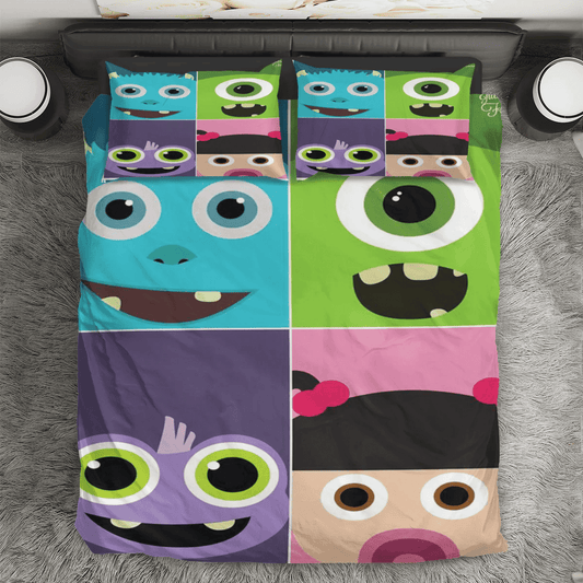 Characters v40 Monsters Inc Monsters University Movie Disney Pixar 3PCS 3PCS Bedding Set Duvet Cover And Pillow Cases Gift For Fan