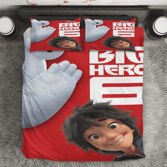 Big Hero 6 Poster 5 3PCS 3PCS Bedding Set Duvet Cover And Pillow Cases Gift For Fan