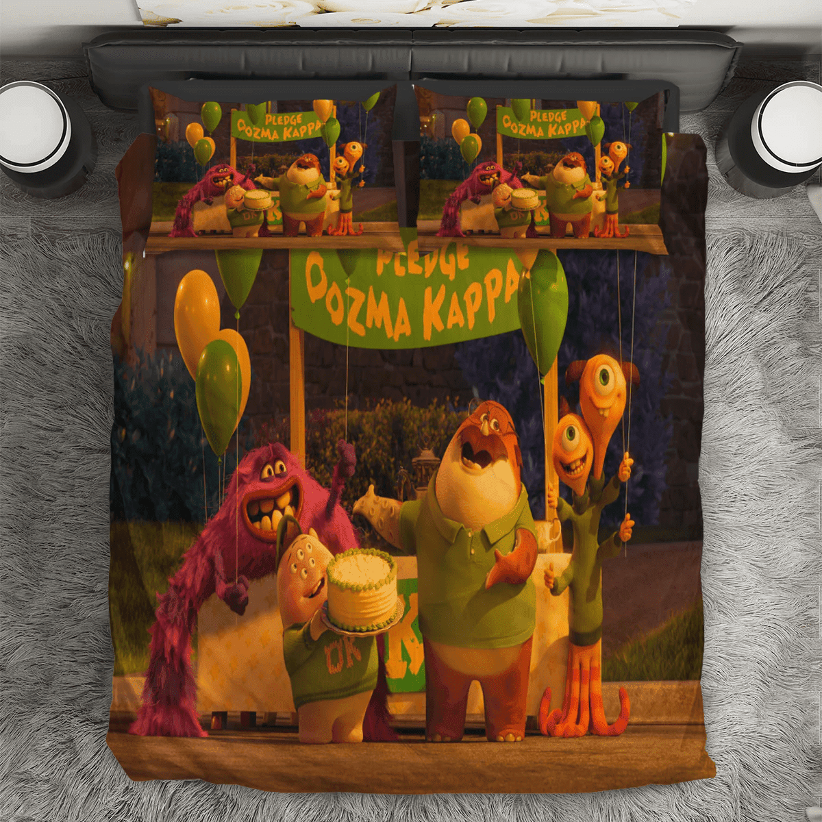 Characters v11 Monsters Inc Monsters University Movie Disney Pixar 3PCS 3PCS Bedding Set Duvet Cover And Pillow Cases Gift For Fan