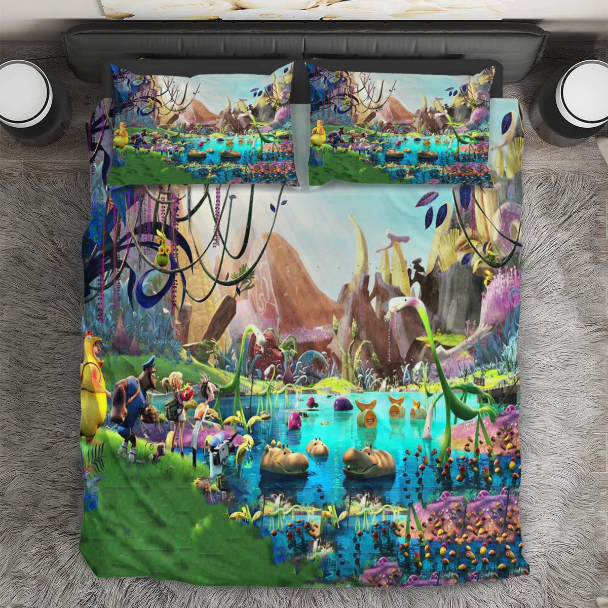Cloudy with a Chance of Meatballs Poster 8 3PCS 3PCS Bedding Set Duvet Cover And Pillow Cases Gift For Fan