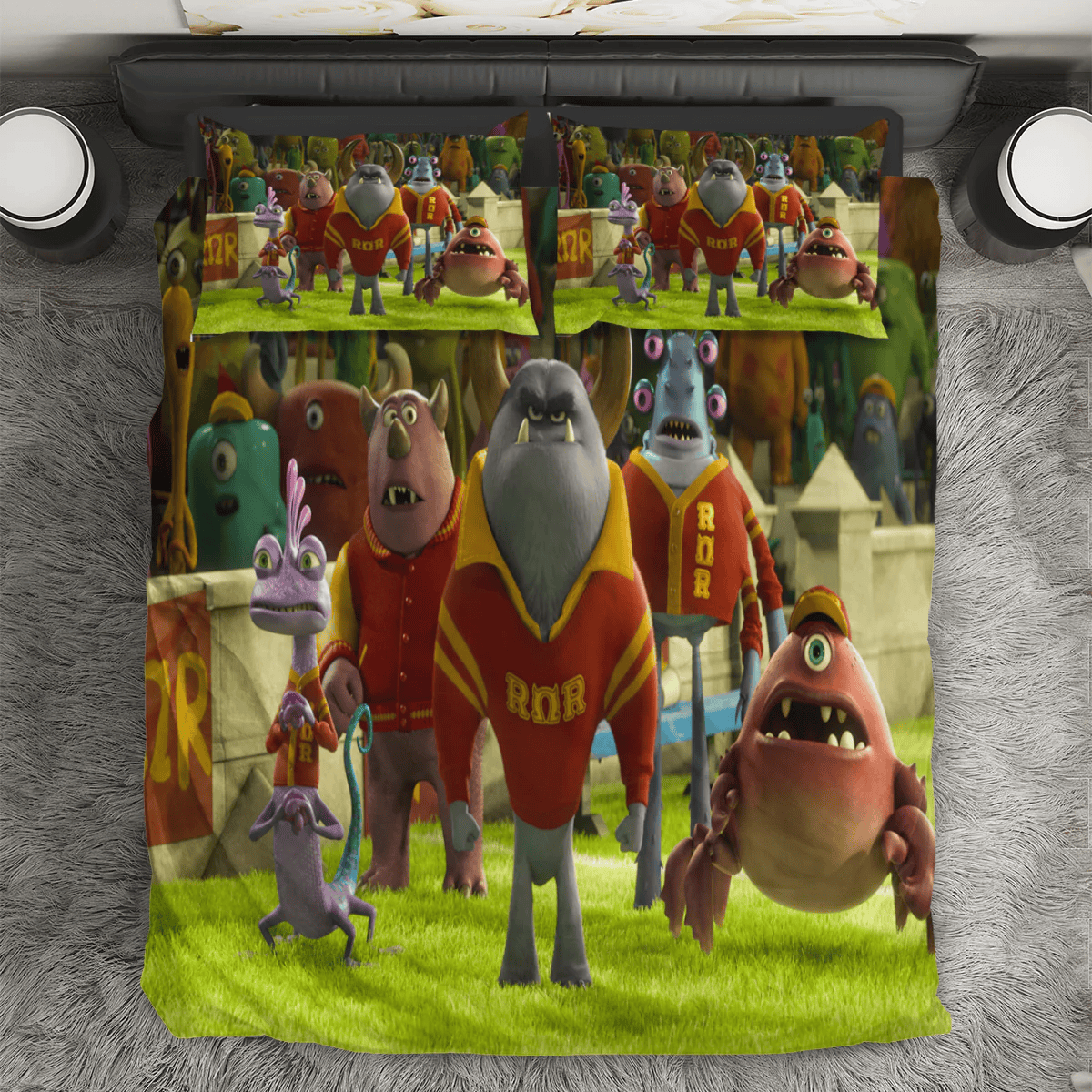 Characters v25 Monsters Inc Monsters University Movie Disney Pixar 3PCS 3PCS Bedding Set Duvet Cover And Pillow Cases Gift For Fan