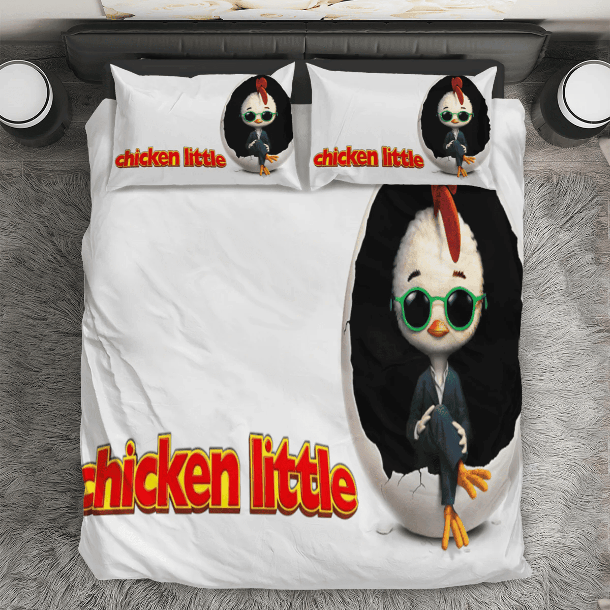 Chicken Little Poster 10 3PCS 3PCS Bedding Set Duvet Cover And Pillow Cases Gift For Fan