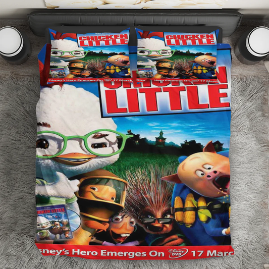 Chicken Little Poster 1 3PCS 3PCS Bedding Set Duvet Cover And Pillow Cases Gift For Fan