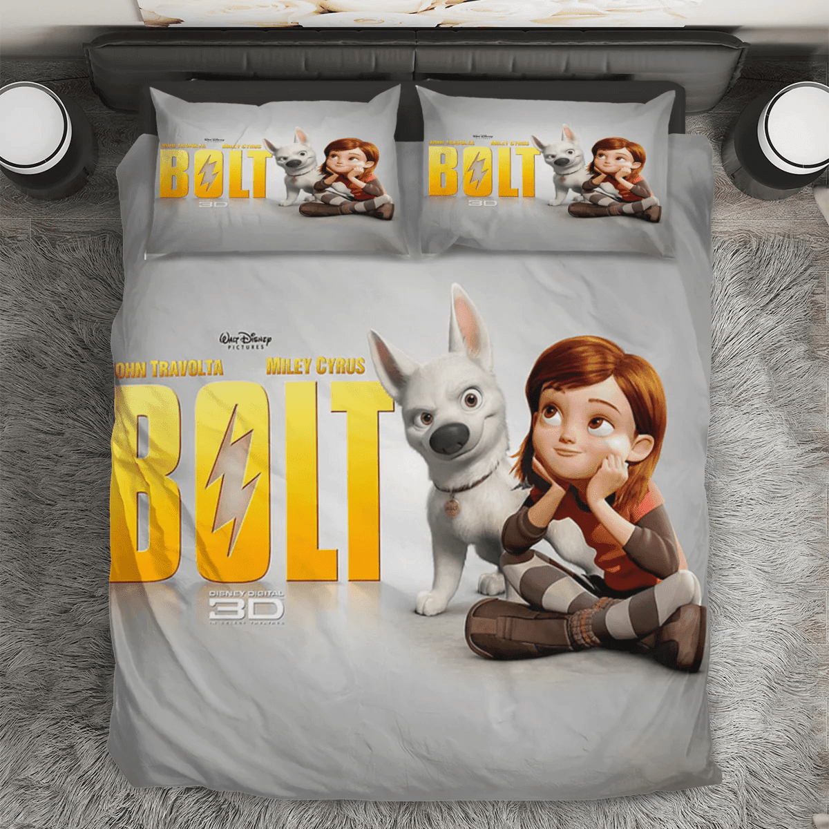 Bolt Poster 2 3PCS 3PCS Bedding Set Duvet Cover And Pillow Cases Gift For Fan