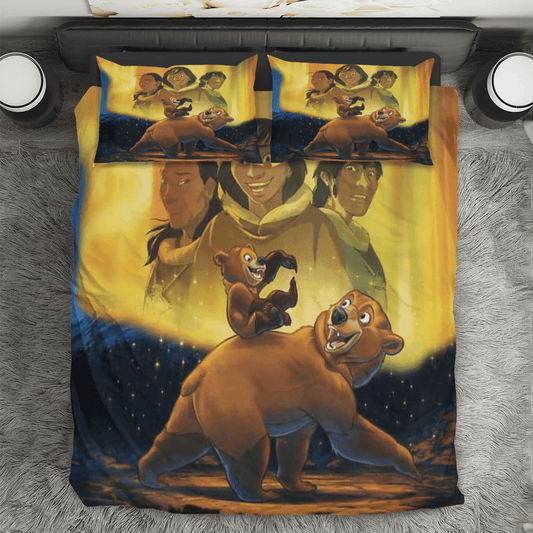Brother Bear Poster 4 3PCS 3PCS Bedding Set Duvet Cover And Pillow Cases Gift For Fan