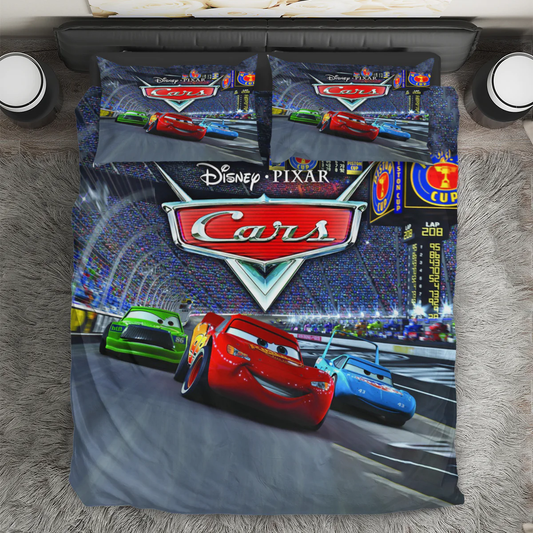 Cars Poster 4 3PCS 3PCS Bedding Set Duvet Cover And Pillow Cases Gift For Fan