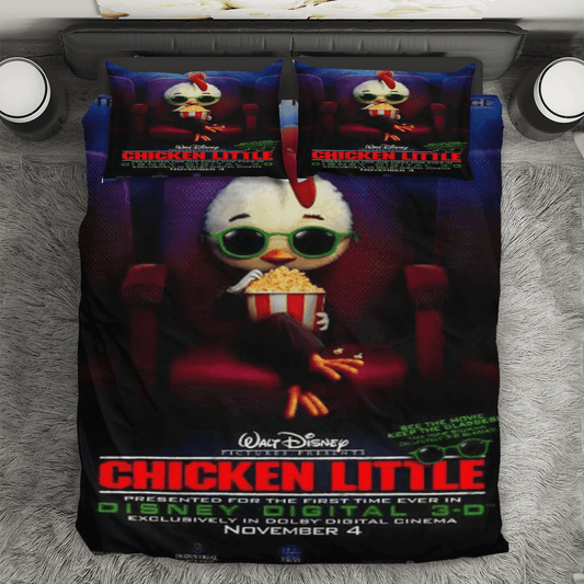 Chicken Little Poster 2 3PCS 3PCS Bedding Set Duvet Cover And Pillow Cases Gift For Fan