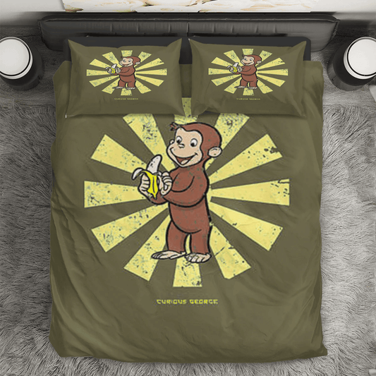Curious George Poster 8 3PCS 3PCS Bedding Set Duvet Cover And Pillow Cases Gift For Fan