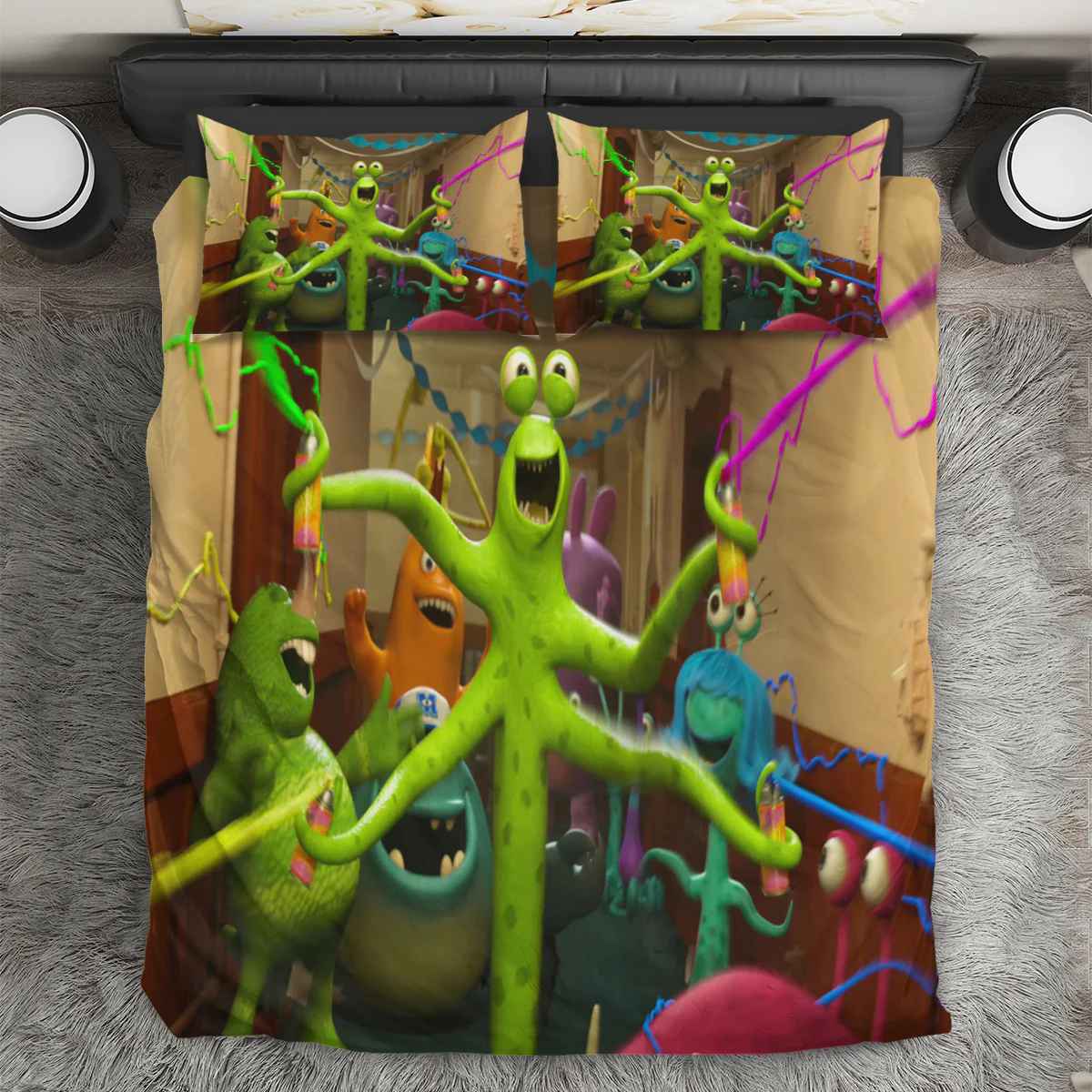 Characters v30 Monsters Inc Monsters University Movie Disney Pixar 3PCS 3PCS Bedding Set Duvet Cover And Pillow Cases Gift For Fan
