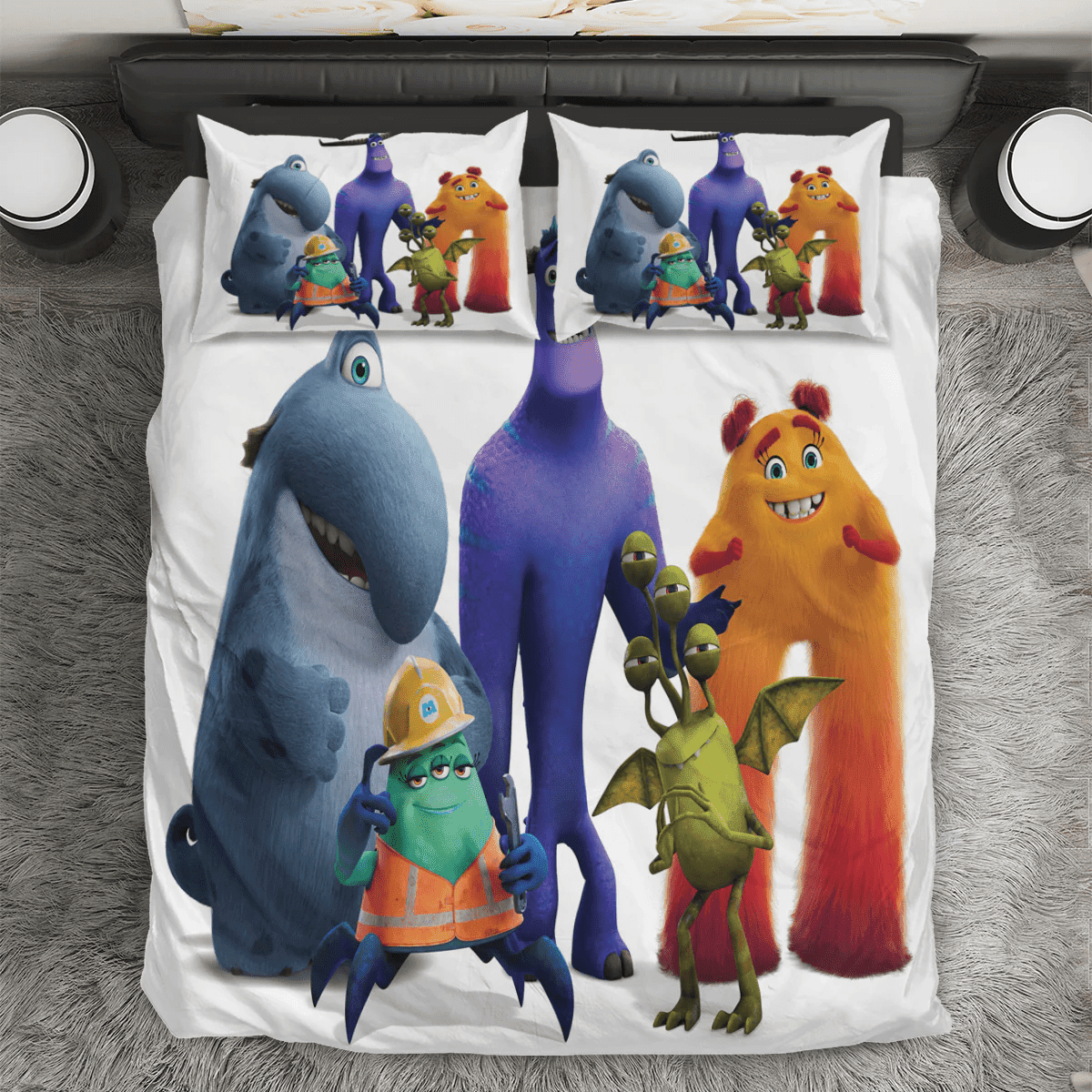 Characters Monster At Work v2 Monsters Inc Monsters University Movie Disney Pixar 3PCS 3PCS Bedding Set Duvet Cover And Pillow Cases Gift For Fan