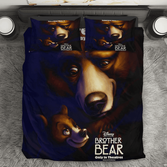 Brother Bear Poster 2 3PCS 3PCS Bedding Set Duvet Cover And Pillow Cases Gift For Fan