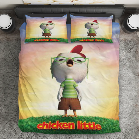 Chicken Little Poster 4 3PCS 3PCS Bedding Set Duvet Cover And Pillow Cases Gift For Fan