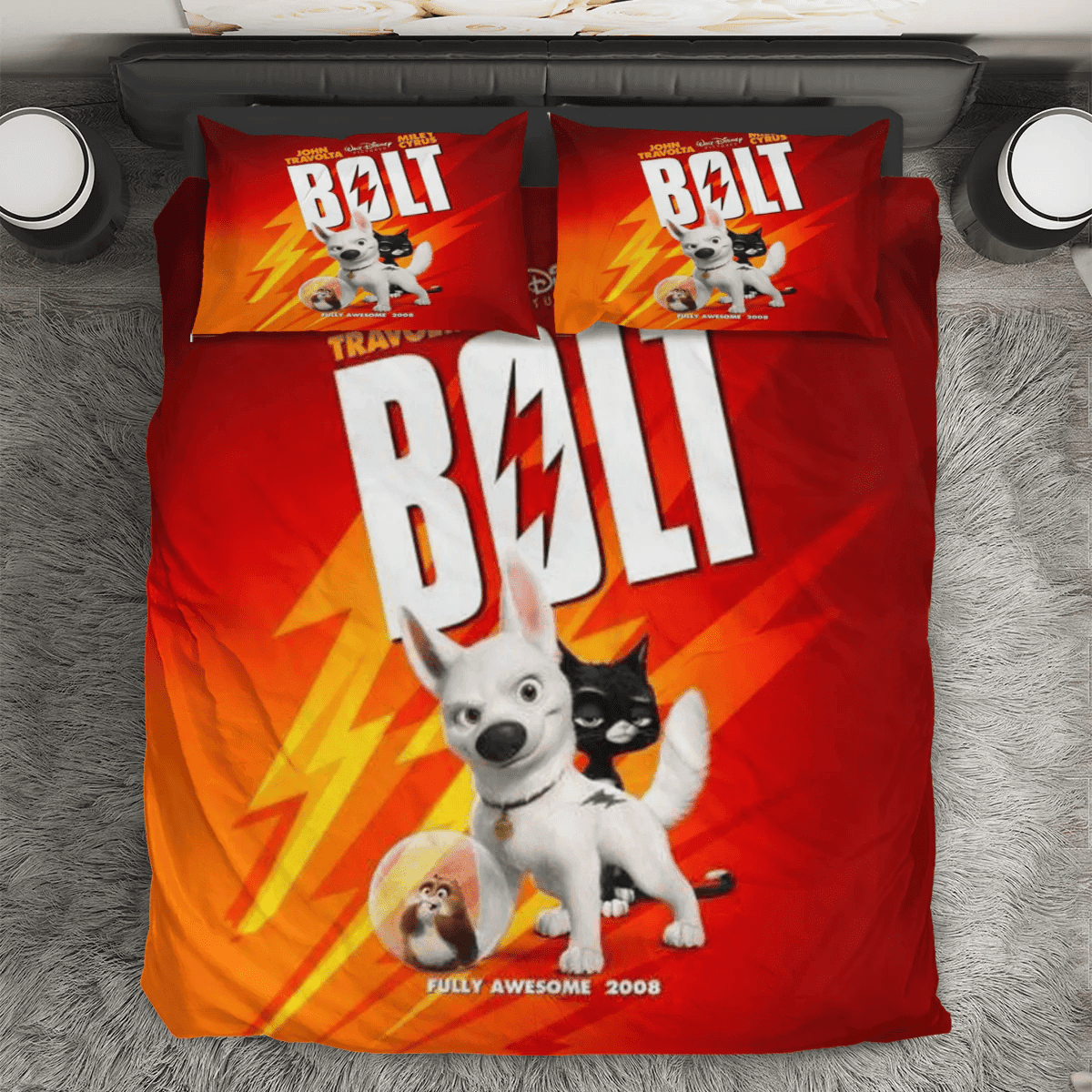 Bolt Poster 1 3PCS 3PCS Bedding Set Duvet Cover And Pillow Cases Gift For Fan