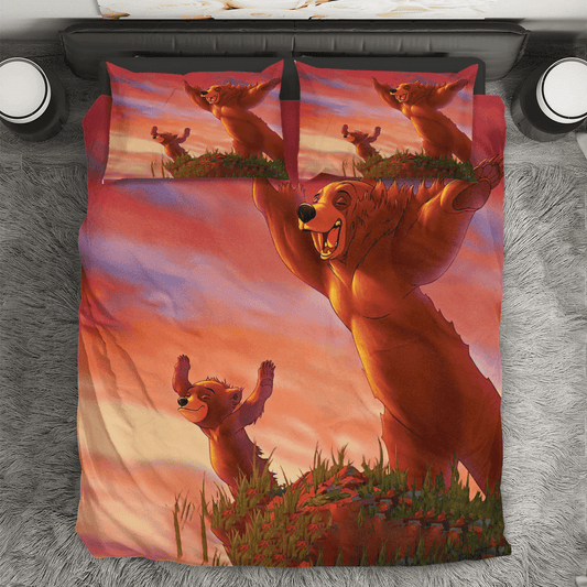 Brother Bear Poster 3 3PCS 3PCS Bedding Set Duvet Cover And Pillow Cases Gift For Fan