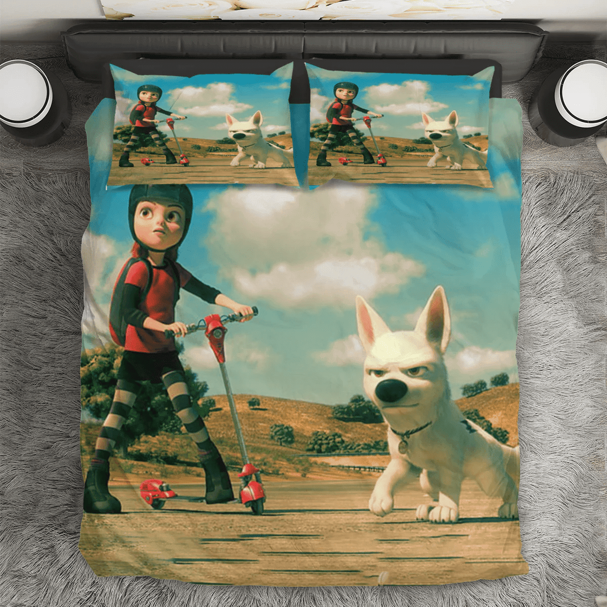 Bolt Poster 9 3PCS 3PCS Bedding Set Duvet Cover And Pillow Cases Gift For Fan