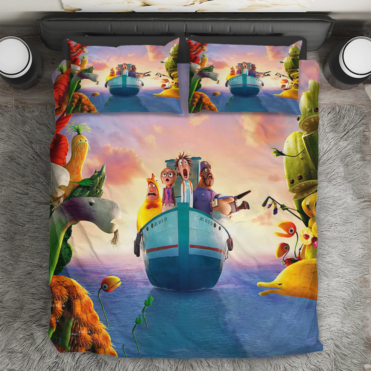 Cloudy with a Chance of Meatballs Poster 5 3PCS 3PCS Bedding Set Duvet Cover And Pillow Cases Gift For Fan