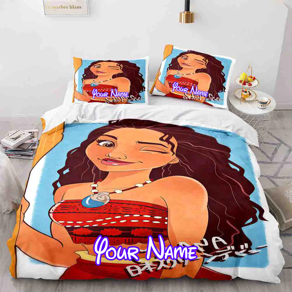 African Girls Cosplay Personalized Name Bedding Sets Duvet Covers Comforter Bed Sheets_8503