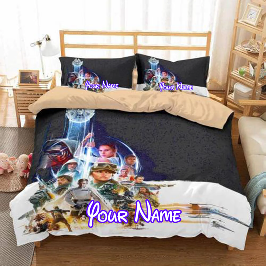 3D Customize Star Wars Customized Duvet Cover Personalized Name Bedding Set