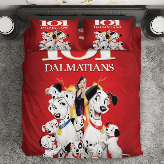 101 Dalmatians Poster 5 3PCS 3PCS Bedding Set Duvet Cover And Pillow Cases Gift For Fan