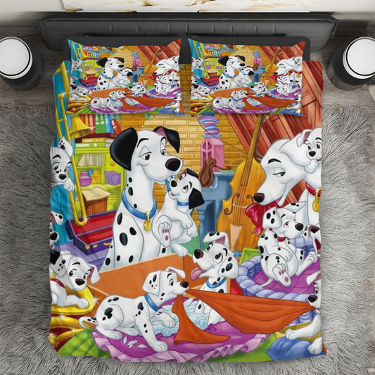 101 Dalmatians Poster 8 3PCS 3PCS Bedding Set Duvet Cover And Pillow Cases Gift For Fan