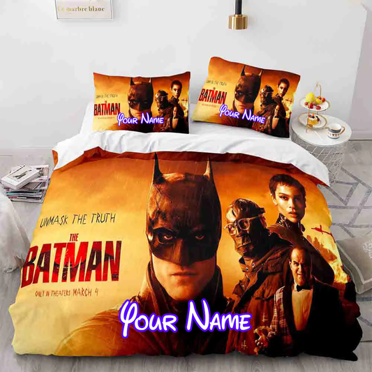 2022 The Batman Personalized Name Bedding Set Duvet Cover Personalized Name Bedding Sets_1292