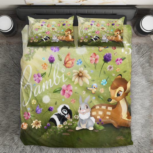Bambi Poster 7 3PCS 3PCS Bedding Set Duvet Cover And Pillow Cases Gift For Fan