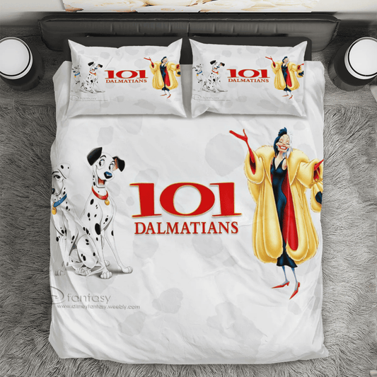 101 Dalmatians Poster 3 3PCS 3PCS Bedding Set Duvet Cover And Pillow Cases Gift For Fan