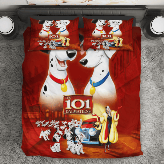 101 Dalmatians Poster 4 3PCS 3PCS Bedding Set Duvet Cover And Pillow Cases Gift For Fan