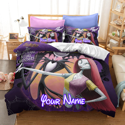The Nightmare Before Christmas Cosplay Personalized Name Bedding Set Duvet Cover Sets_1646