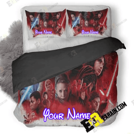 10K Star Wars The Last Jedi Fn 3D Customized Duvet Cover Personalized Name Bedding Set