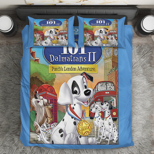 101 Dalmatians Poster 6 3PCS 3PCS Bedding Set Duvet Cover And Pillow Cases Gift For Fan