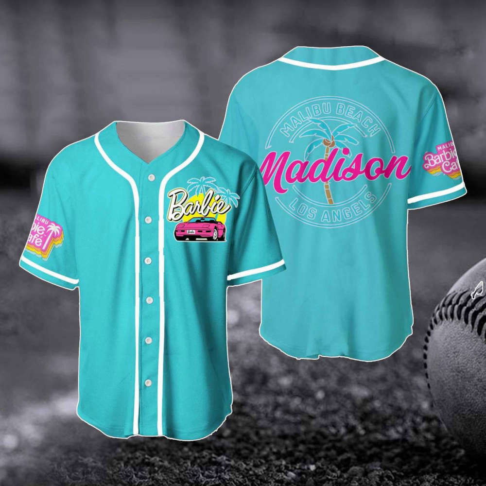 Mabilu Beach LA Baseball Jersey: Barbi Fan Gift Baby Doll Outfit Party Shirt - Aopprinter