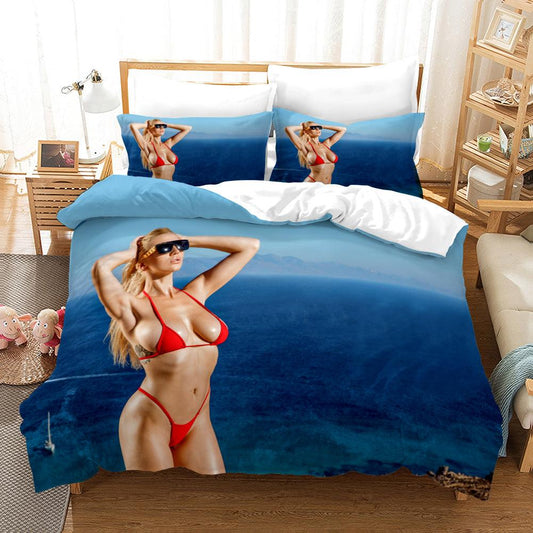 3D Bikini Girl Quilt Cover Set Bedding Set Duvet Cover Pillowcases A043 LQH