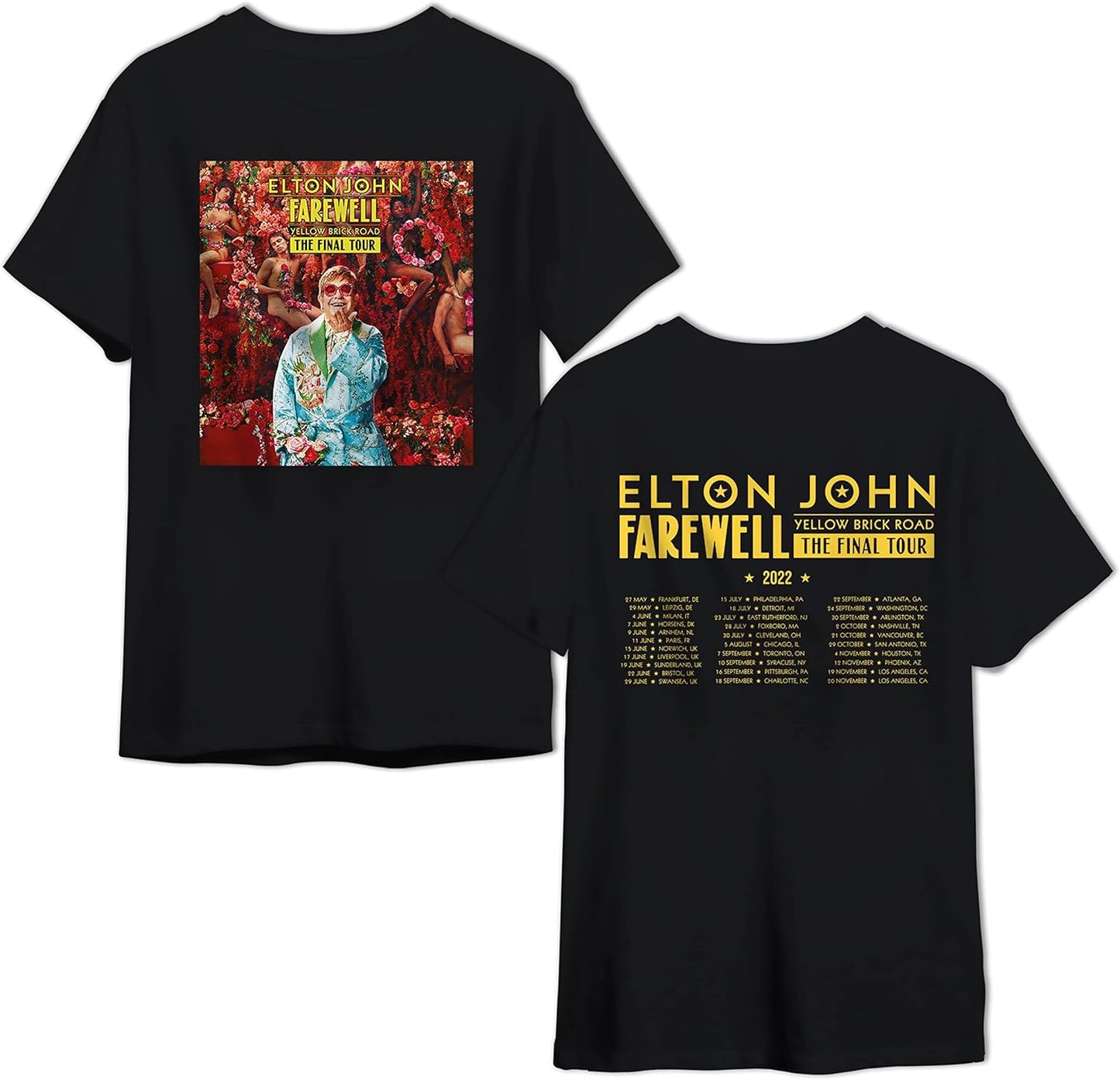 Eltons Shirt Johns Farewell Yellow Brick Road The Final Tour 2022 T-Shirt