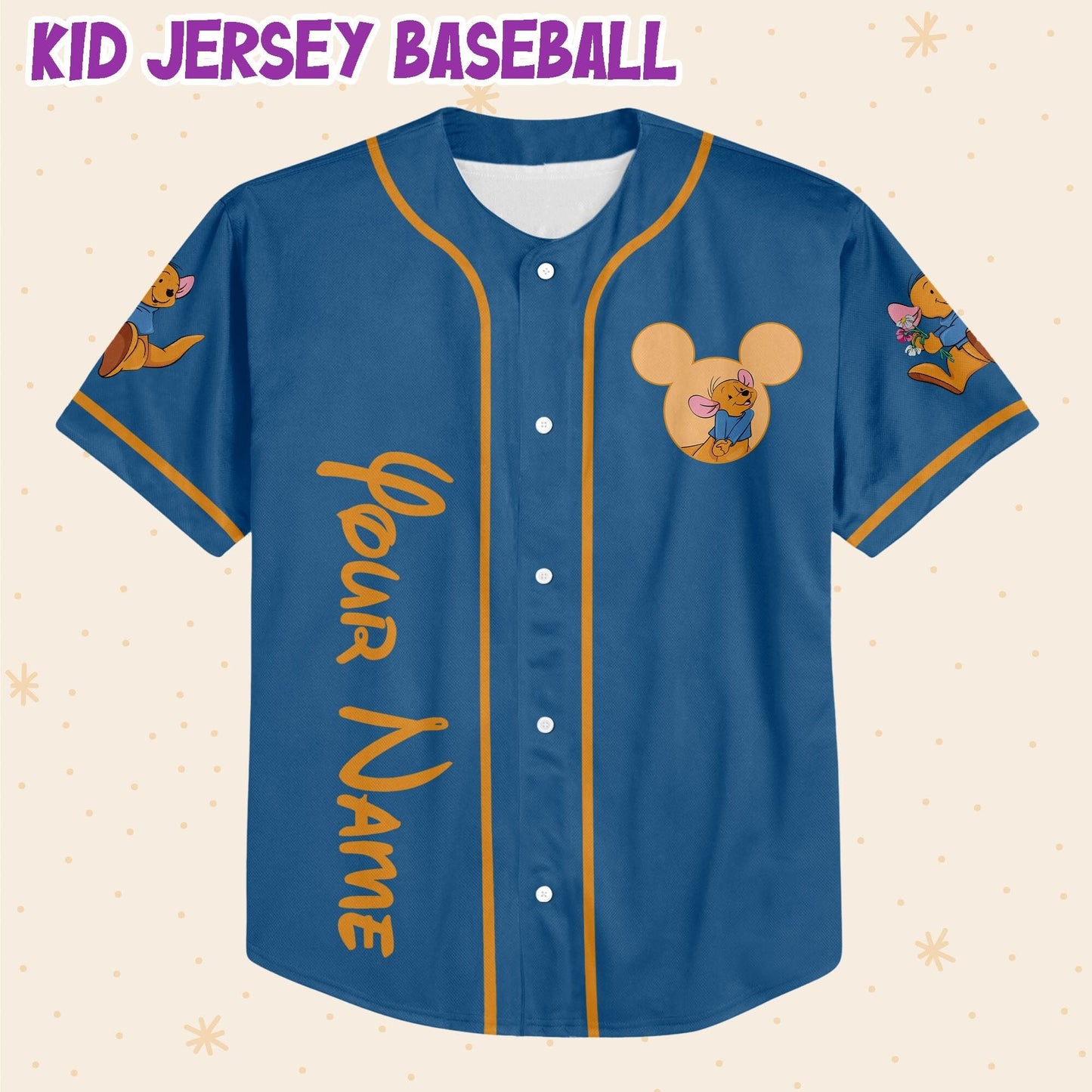 Personalized Winnie The Pooh Roo Baseball Jersey - Bafud