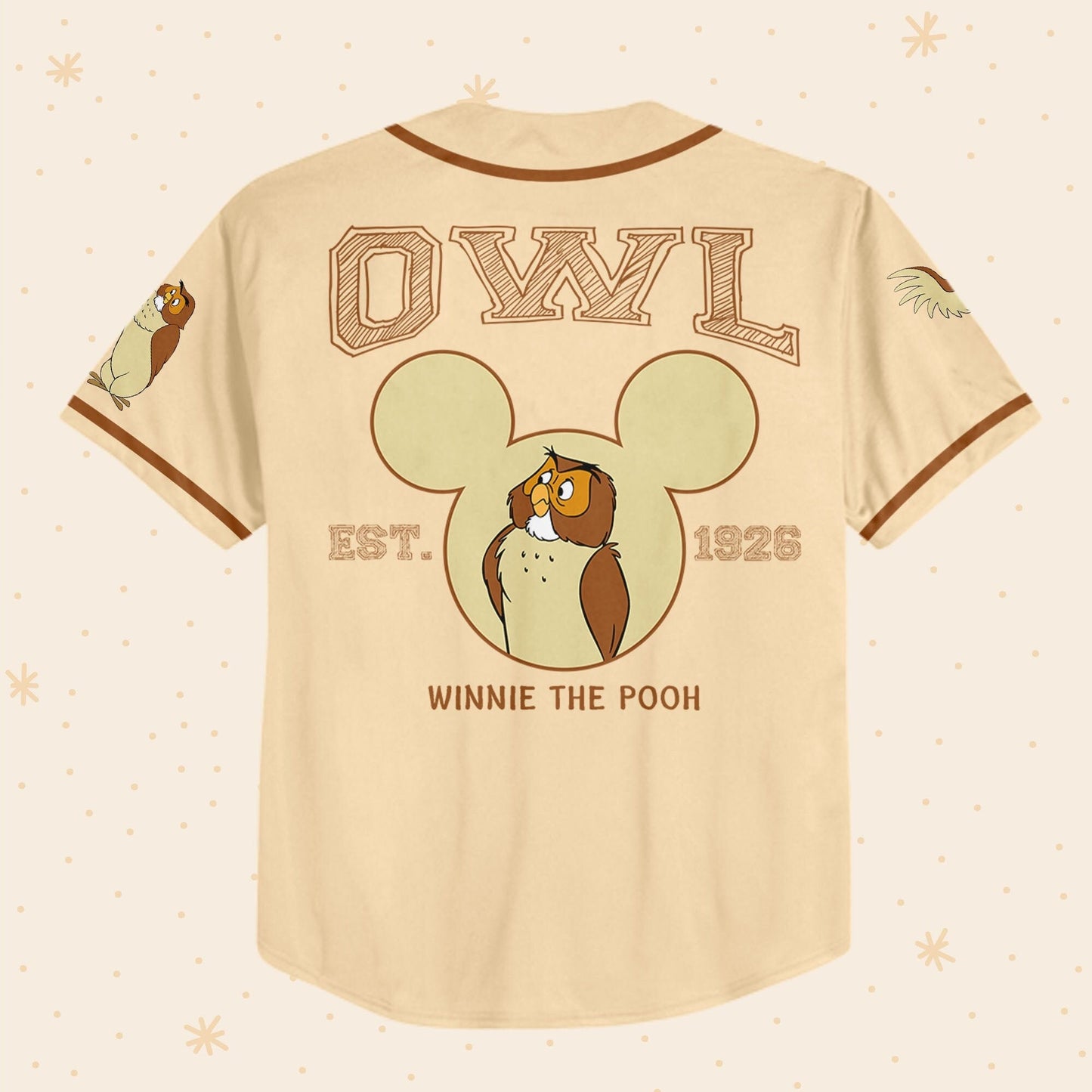 Personalized Winnie The Pooh Owl Baseball Jersey - Bafud