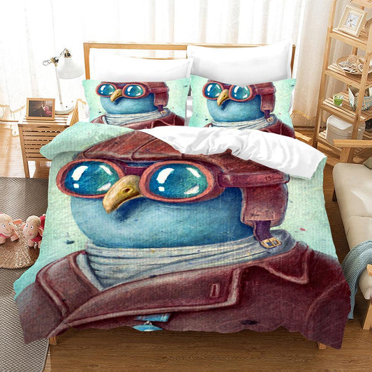 3D Blue Eagle Quilt Cover Set Bedding Set Pillowcases 123