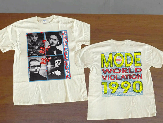 Vintage 1990 Depeche Mode World Violation T-Shirt