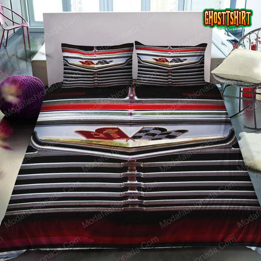 1961 Chevrolet Impala Bel Air Biscayne V8 348 Cross Flags Rear Trunk Vee Emblem Cars 26 Bedding Set
