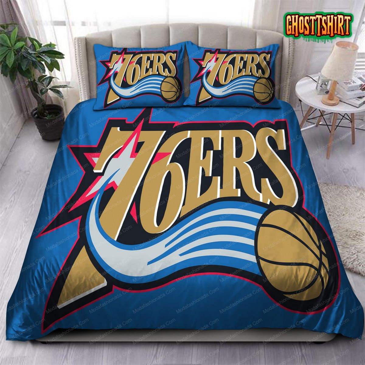 1998-2009 NBA Philadelphia 76ers Logo 111 Bedding Set