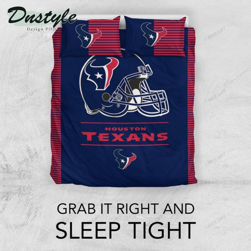 NFL Houston Texans Blue Red Helmet Bedding Set