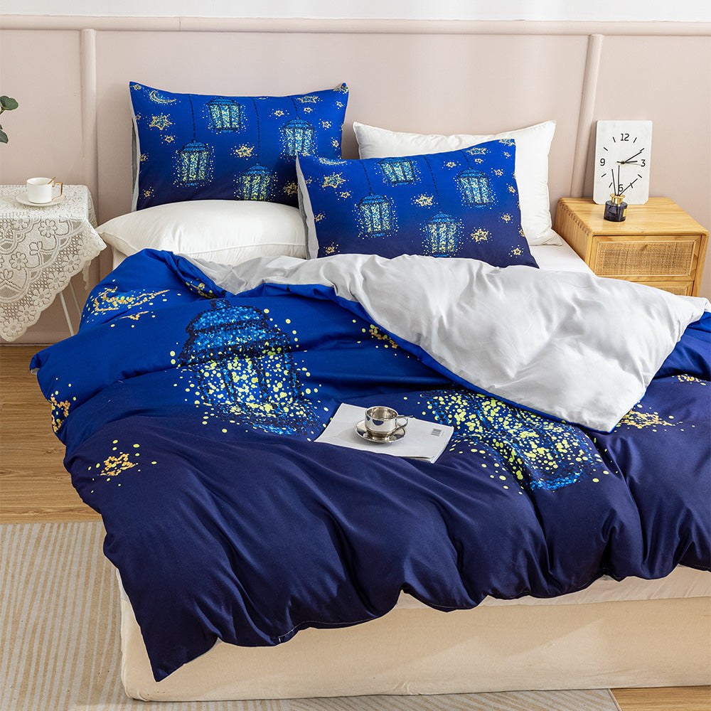 3D Blue Lamp Quilt Cover Set Bedding Set Duvet Cover Pillowcases 563
