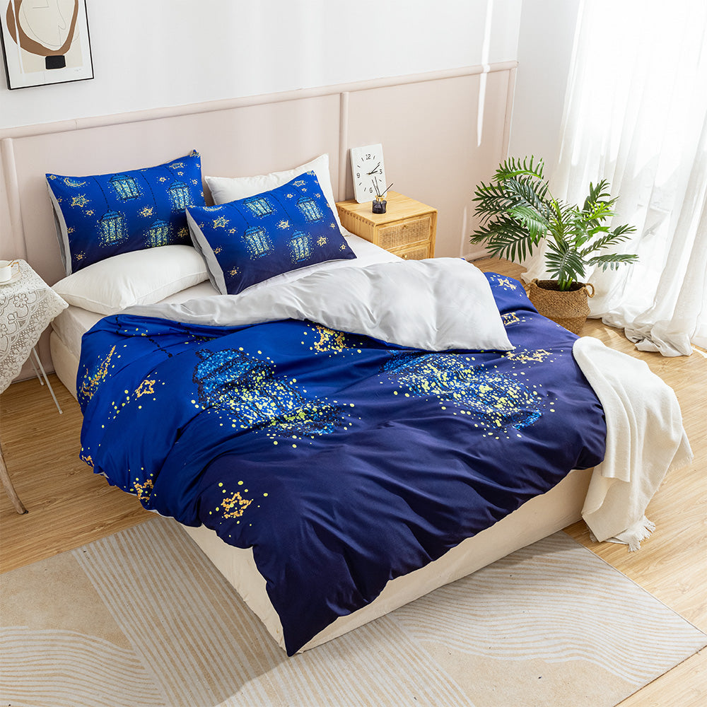 3D Blue Lamp Quilt Cover Set Bedding Set Duvet Cover Pillowcases 563